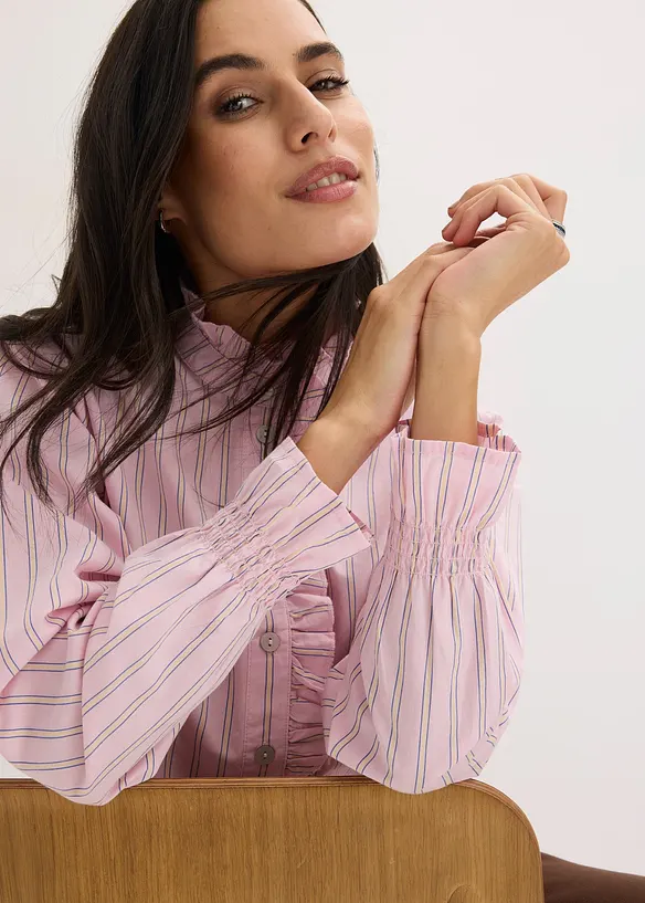 Rysjebluse i poplin, bonprix