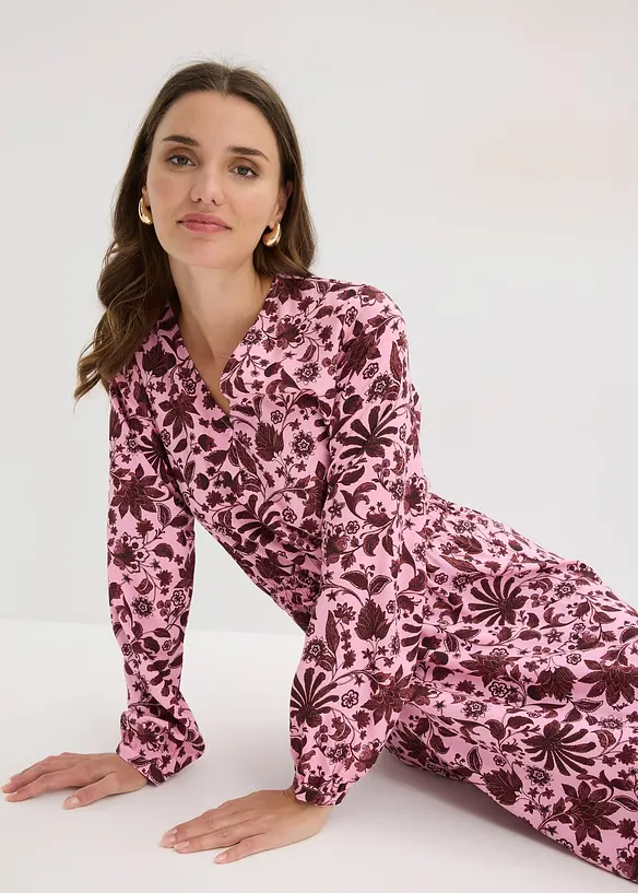 Midikjole i lett viskose, bonprix