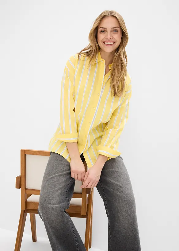 Skjorte i bomullspoplin, bonprix