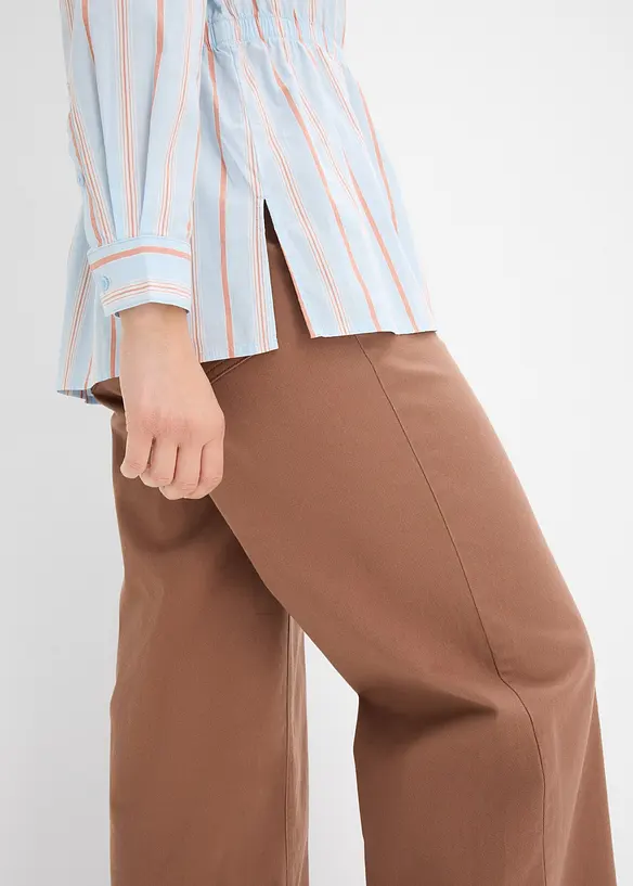 Skjorte i bomullspoplin med stretch, bonprix