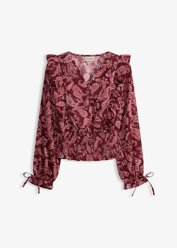 Rysjebluse med vaflet nederkant, bonprix