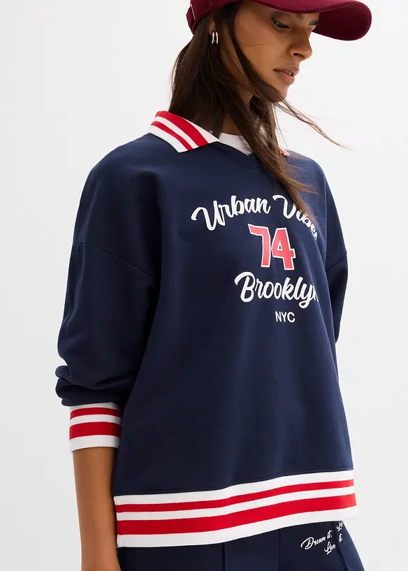 Oversized sweatshirt i 100% &oslash;kologisk bomull, bonprix