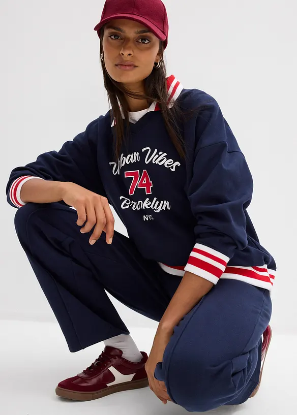 Oversized sweatshirt i 100% &oslash;kologisk bomull, bonprix