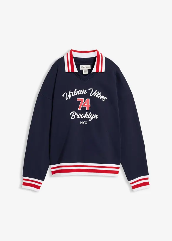 Oversized sweatshirt i 100% &oslash;kologisk bomull, bonprix