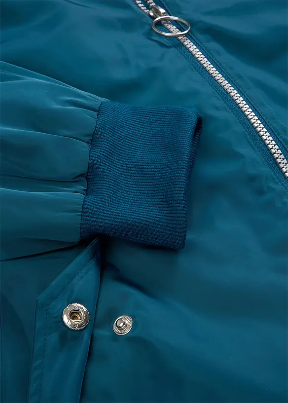 Pilotjakke i vid modell med leopardm&oslash;nstret f&ocirc;r, bonprix