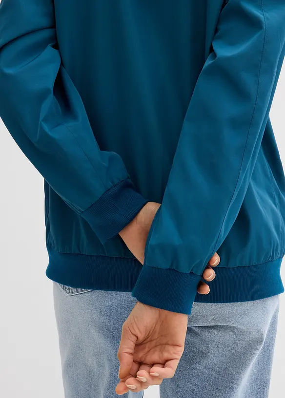 Pilotjakke i vid modell med leopardm&oslash;nstret f&ocirc;r, bonprix