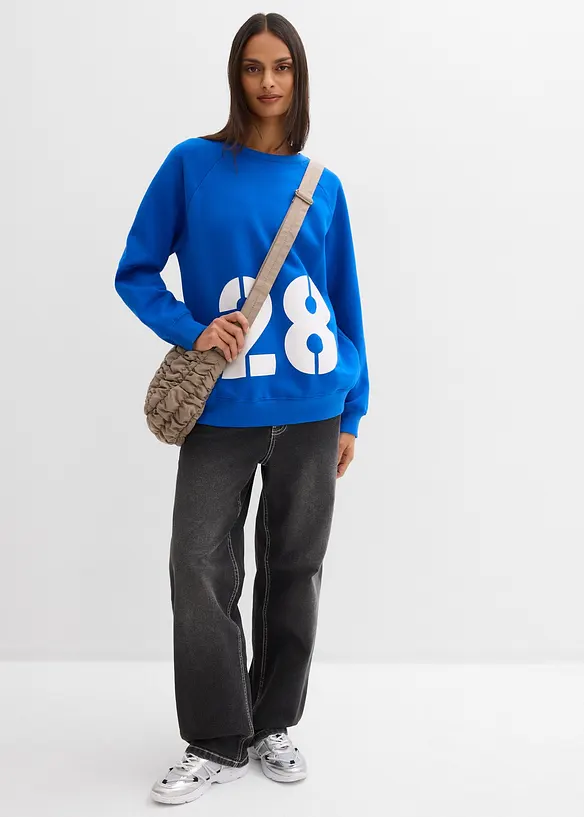 Oversized sweatshirt i 100% &oslash;kologisk bomull, bonprix