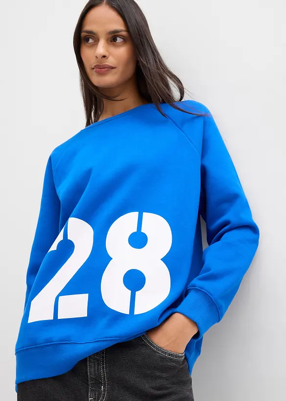 Oversized sweatshirt i 100% &oslash;kologisk bomull, bonprix