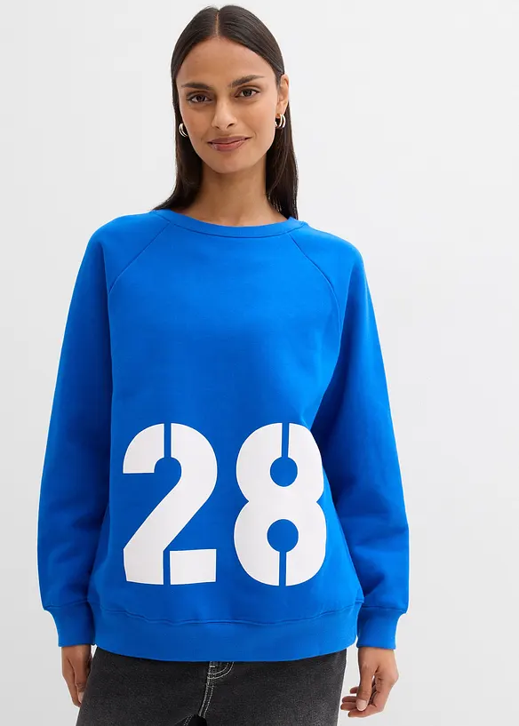Oversized sweatshirt i 100% &oslash;kologisk bomull, bonprix