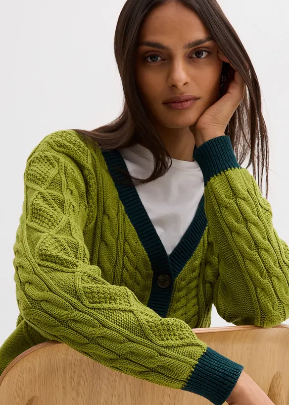 Cardigan i 100% bomull, bonprix