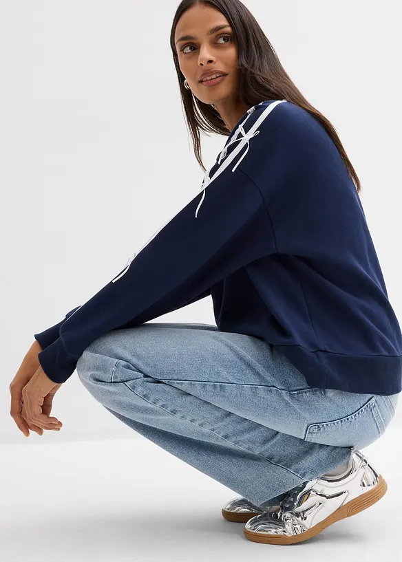 Oversized sweatshirt i myk bomullsmiks, bonprix