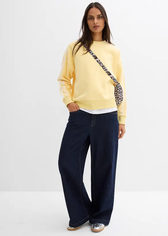 Oversized sweatshirt i myk bomullsmiks, bonprix