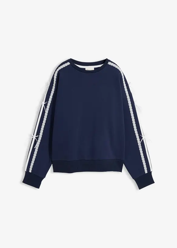 Oversized sweatshirt i myk bomullsmiks, bonprix
