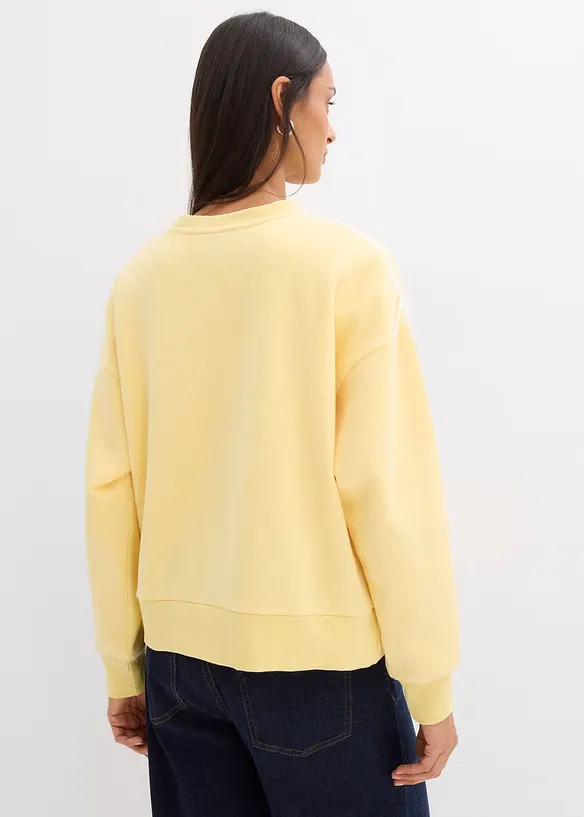 Oversized sweatshirt i myk bomullsmiks, bonprix