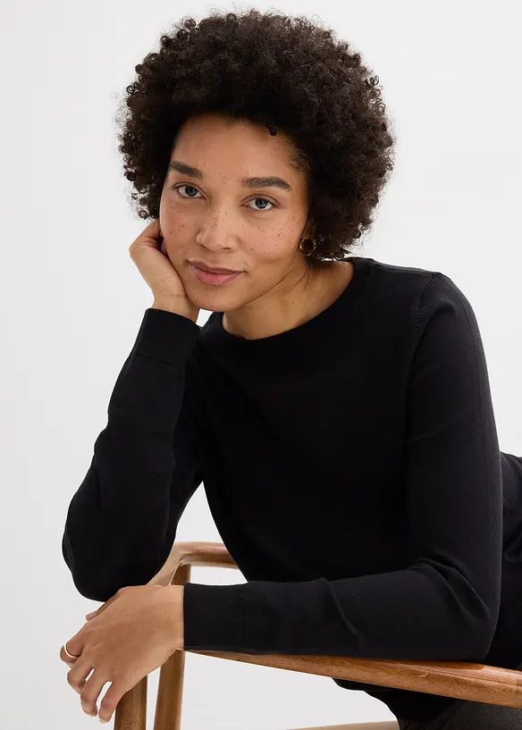 Finstrikket genser, bonprix