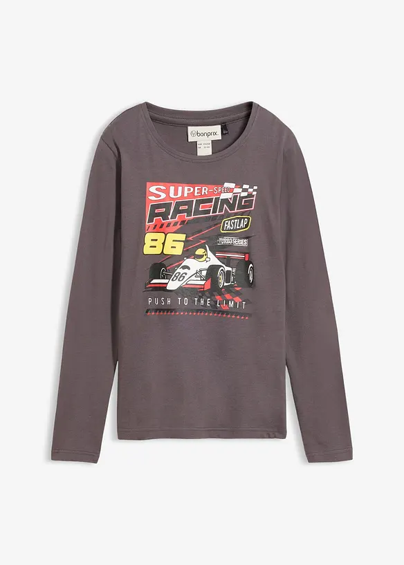 Langermet shirt i 100% &oslash;kologisk bomull, bonprix