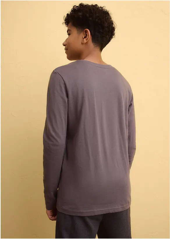 Langermet shirt i 100% &oslash;kologisk bomull, bonprix