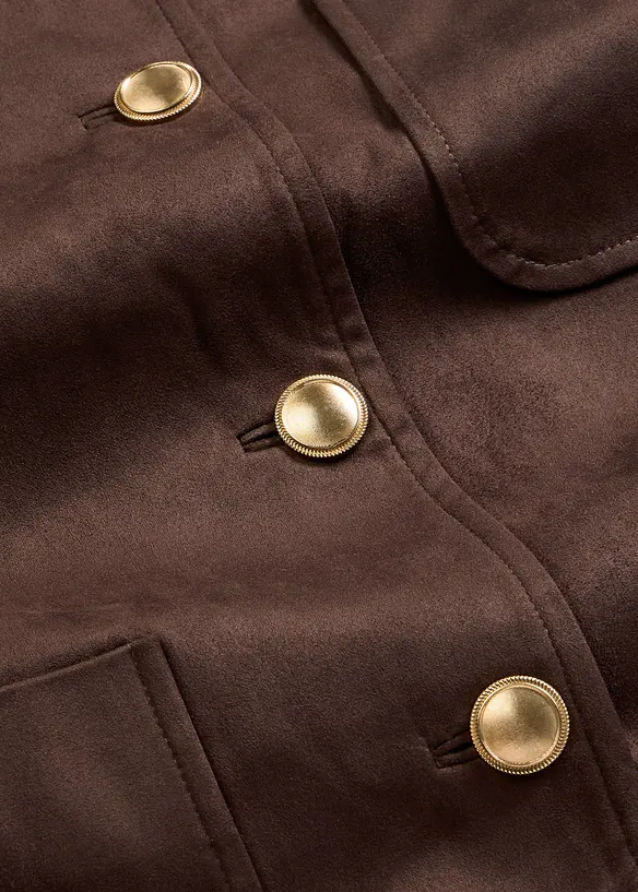 Jakke i imitert, semsket skinn, bonprix