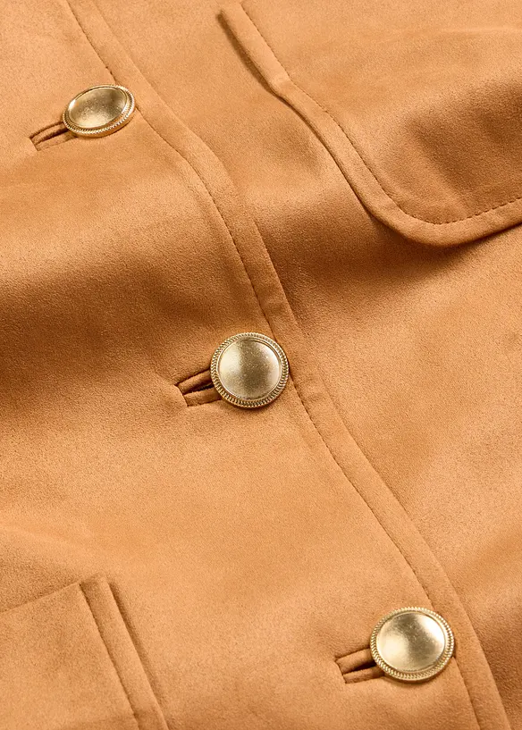 Jakke i imitert, semsket skinn, bonprix