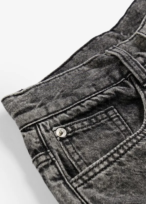 Loose fit-cargoJeans med regulerbar linning, Straight, bonprix