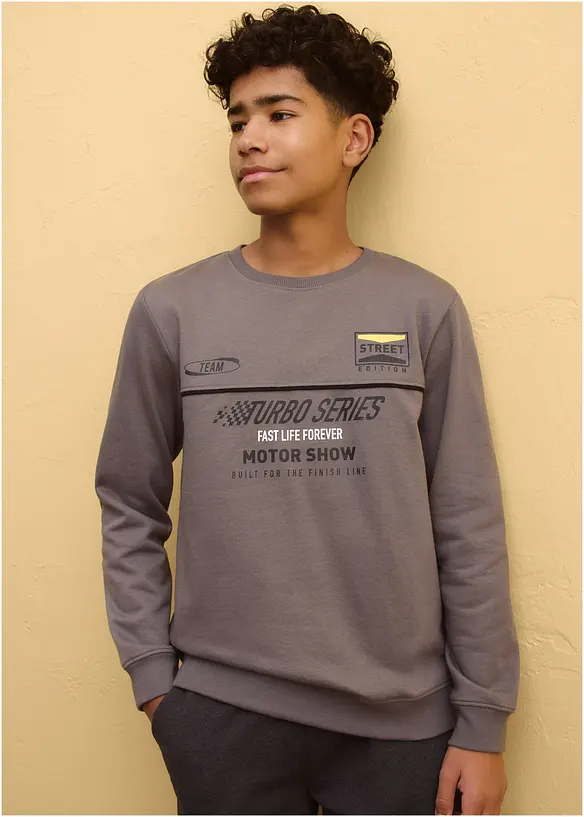 Sweatshirt i myk bomullsmiks, bonprix