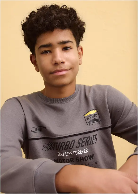 Sweatshirt i myk bomullsmiks, bonprix