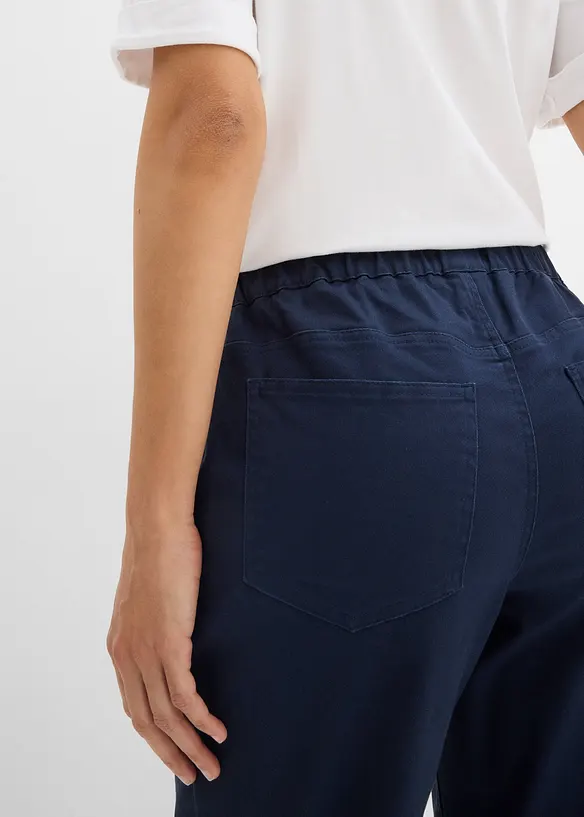 Barrel twillbukse, Mid Waist, komfortlinning, bonprix