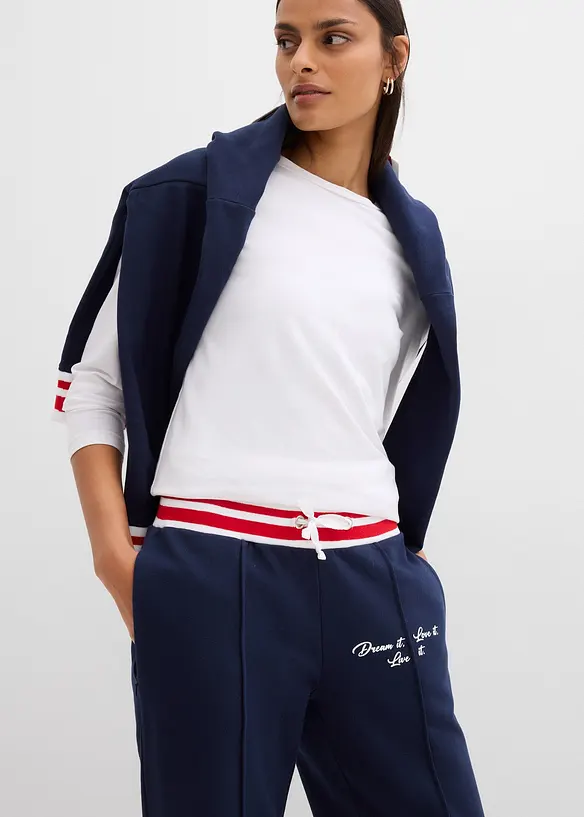 Joggebukse i 100% &oslash;kologisk bomull, bonprix