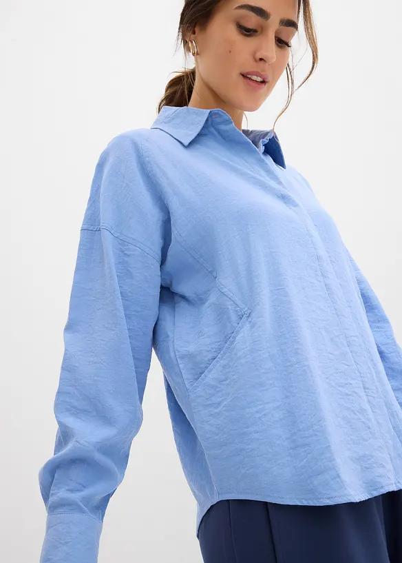 Skjorte i viskosemiks, bonprix