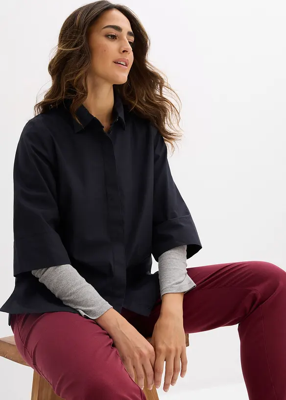 Skjorte i 100% &oslash;kologisk bomull, bonprix