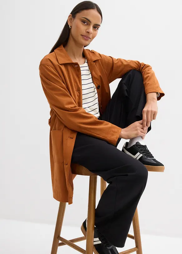 Bukse med legg og viskose, bonprix