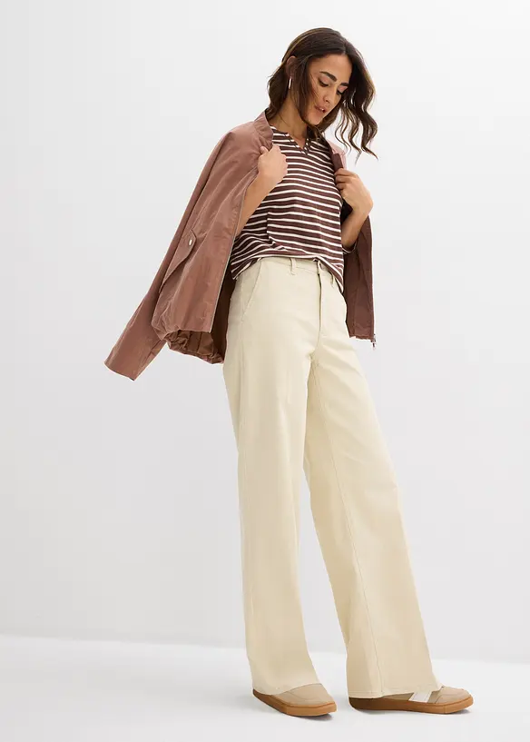 High Waist twillbukse, bonprix