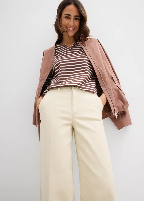 High Waist twillbukse, bonprix