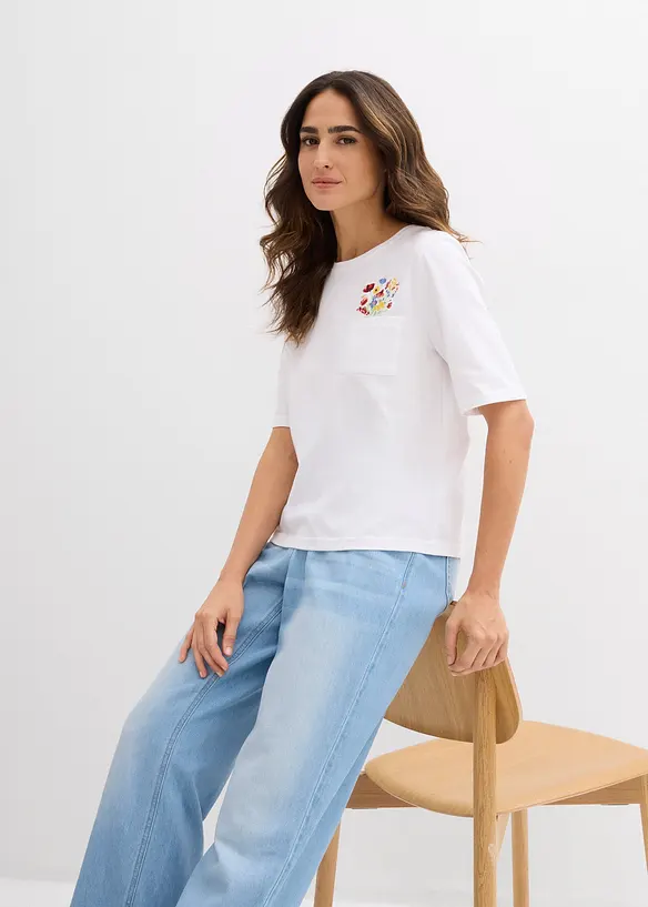 T-skjorte i 100% &oslash;kologisk bomull, bonprix