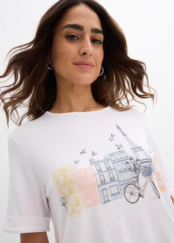 T-skjorte i viskosemiks, bonprix