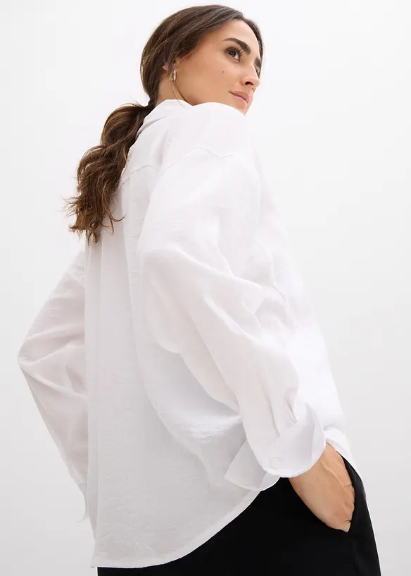 Skjorte i viskosemiks, bonprix