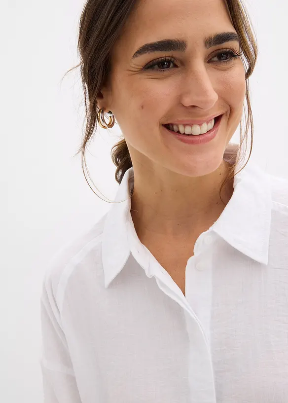 Skjorte i viskosemiks, bonprix