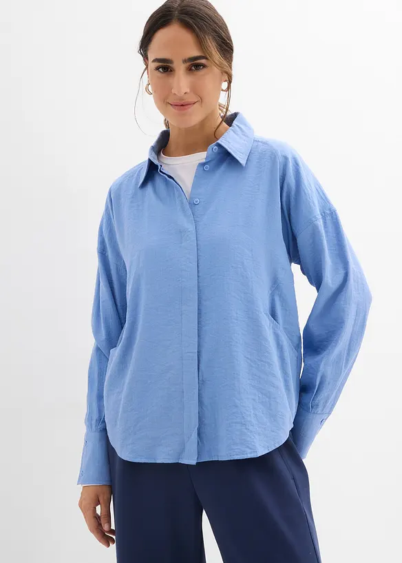 Skjorte i viskosemiks, bonprix