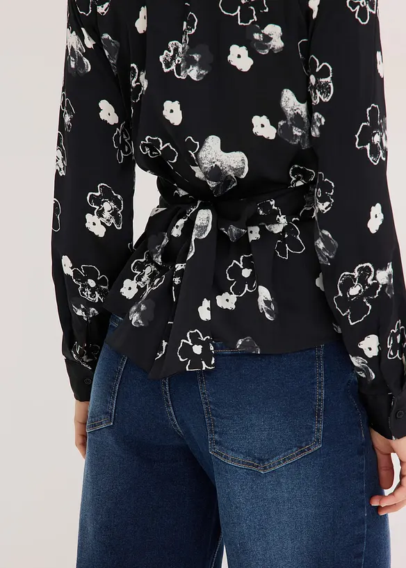 Bluse i lett sateng, bonprix