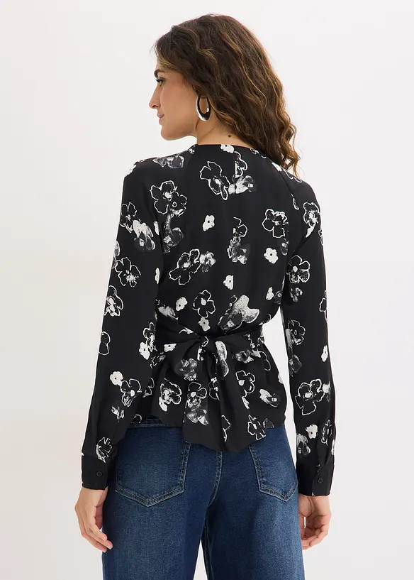 Bluse i lett sateng, bonprix