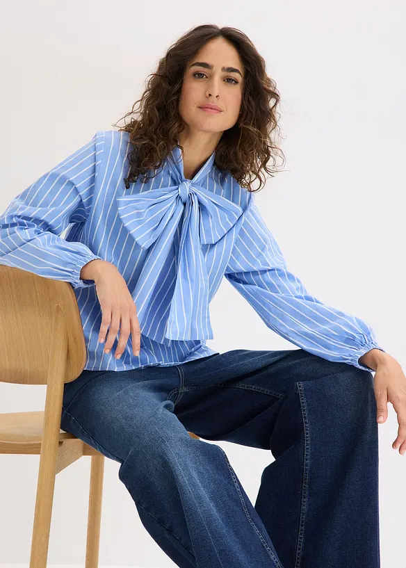 Bluse med sl&oslash;yfe, bonprix