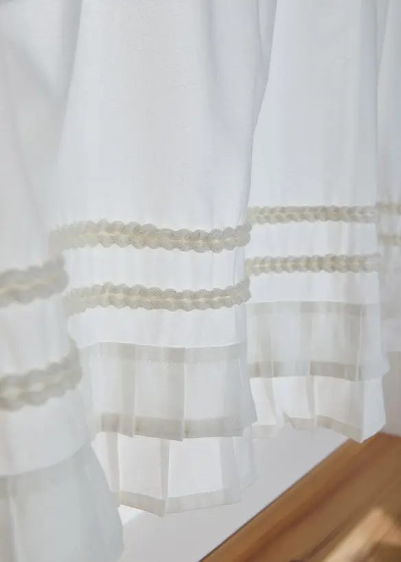 Gardinkappe i &oslash;kologisk bomull med rysjer, bonprix