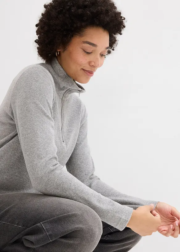 Langermet topp i frott&eacute;, bonprix