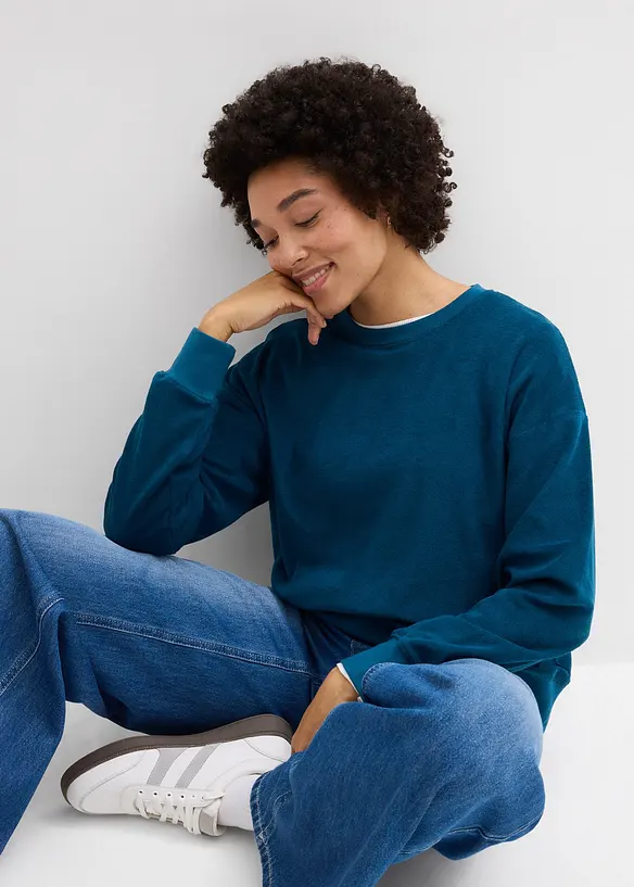 Langermet topp i frott&eacute;, bonprix