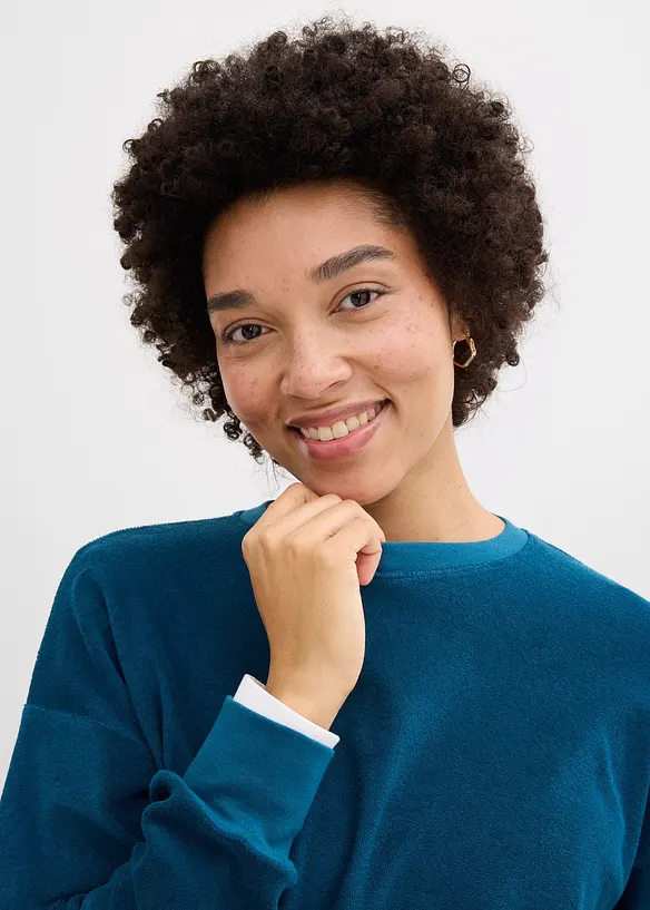 Langermet topp i frott&eacute;, bonprix