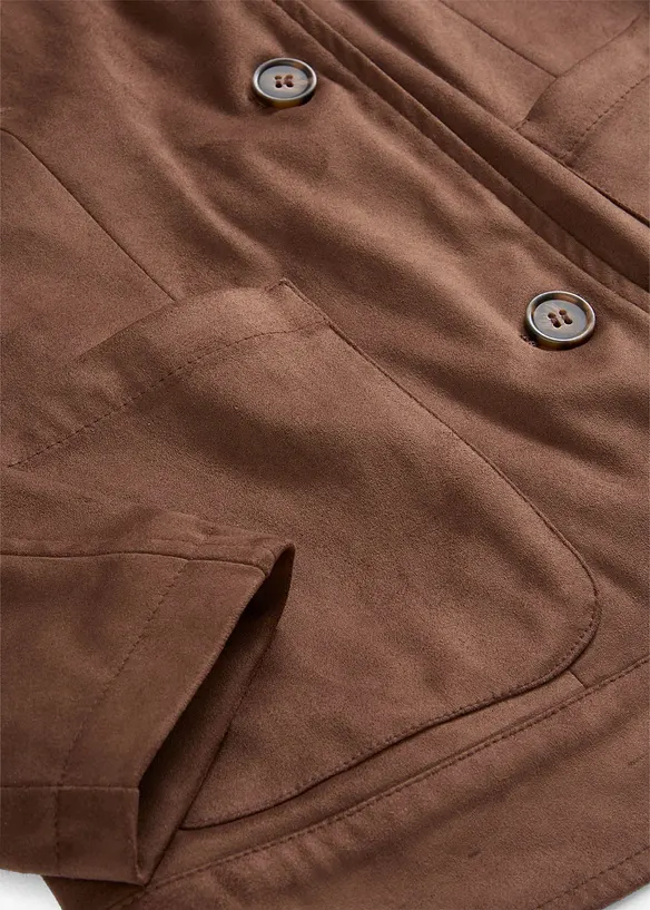 Jakke i imitert, semsket skinn, bonprix