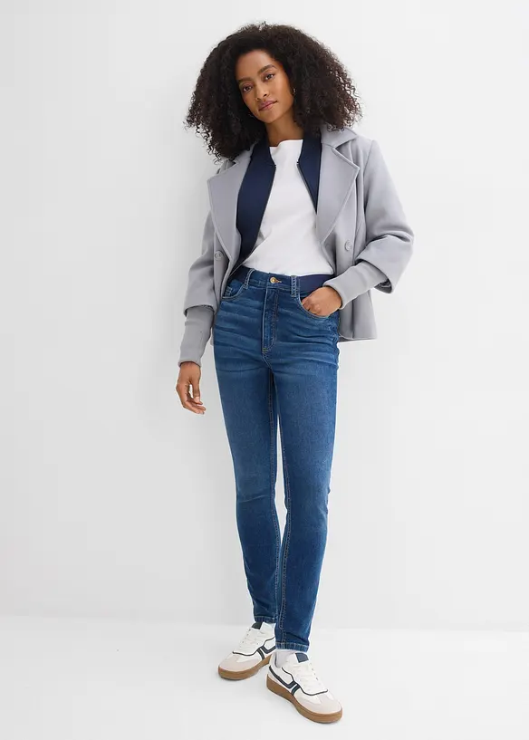 Skinny jeans High Waist, komfortlinning, bonprix