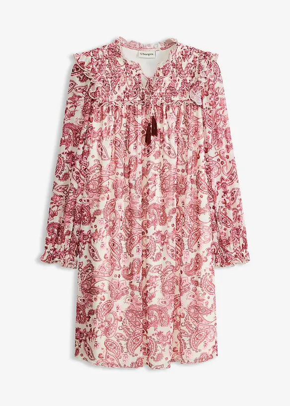 Tunikakjole i myk mesh, bonprix