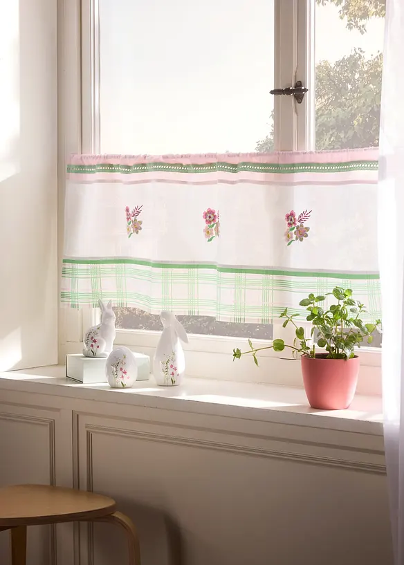 Pyntefigurer - Harer og egg med blomster - (3-delt sett), bonprix