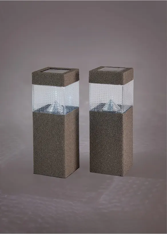 Stibelysning med solcelle (2-pack), bonprix